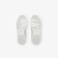 Embossed Check Leather Set Sneakers​ in Porcelain white - Men | Burberry® Official