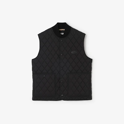 Quilted Nylon Gilet in Black - Men | Burberry® Official