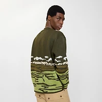Landscape Wool Blend Sweater in Juniper green - Men | Burberry® Official