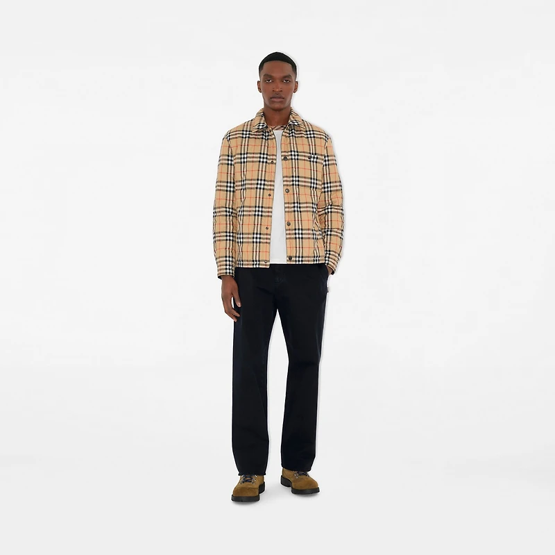 Reversible Quilted Nylon Overshirt in Navy - Men | Burberry® Official