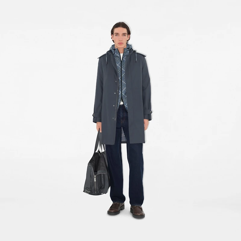 Mid-length Cotton Trench Coat in Magnet - Men | Burberry® Official