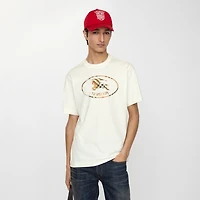 Check Knight Stamp Cotton T-shirt in Chalk white - Men | Burberry® Official