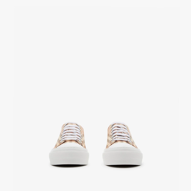 Check Sneakers in Teacup - Women, Nylon | Burberry® Official