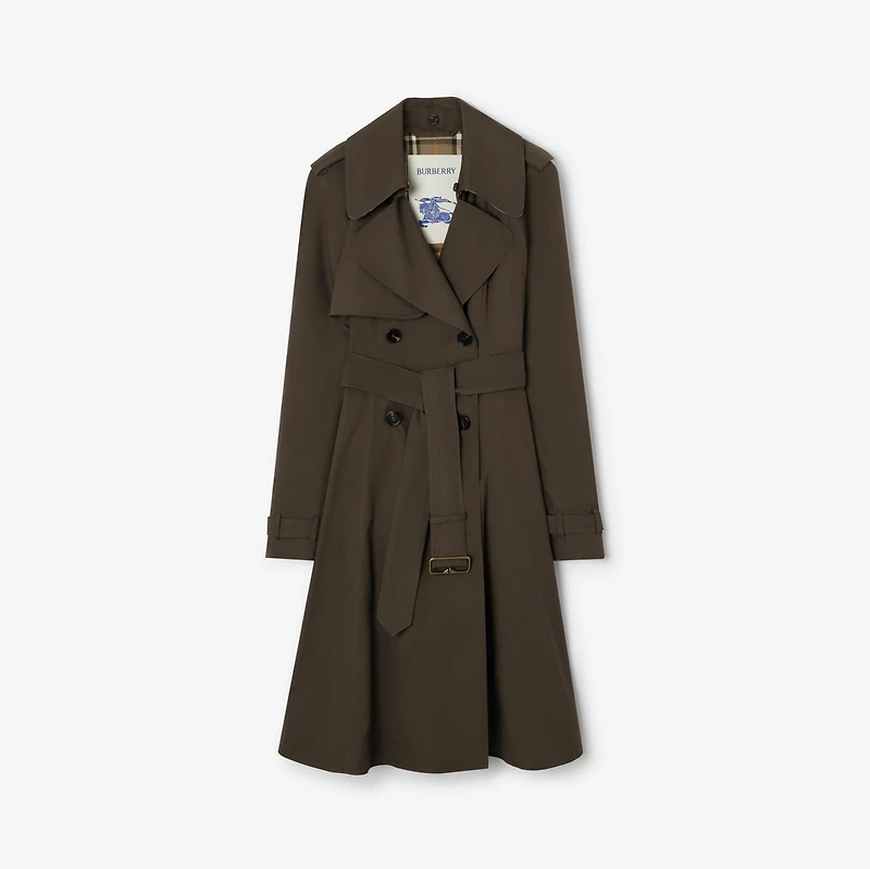 Long Gabardine Pembury Trench Coat in Estuary brown - Women | Burberry® Official