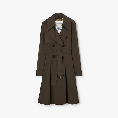 Long Gabardine Pembury Trench Coat in Estuary brown - Women | Burberry® Official