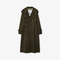 Long Castleford Trench Coat in Juniper - Women, Cotton | Burberry® Official
