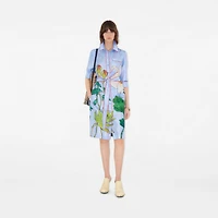 Highgrove Honeybee Silk Shirt Dress in Blue - Women | Burberry® Official