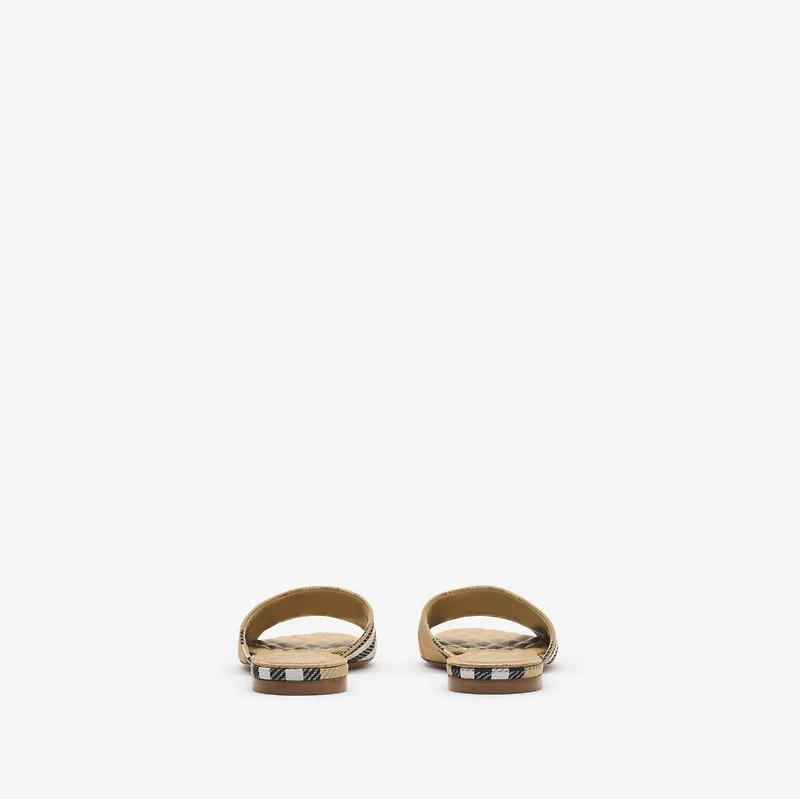 Check Sloane Slides​ in Sand beige - Women | Burberry® Official