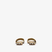 Check Sloane Slides​ in Sand beige - Women | Burberry® Official