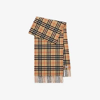 Check Cashmere Scarf in Sand | Burberry® Official