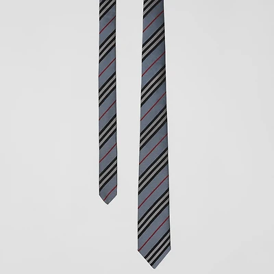 Classic Cut Icon Stripe Silk Tie in PALE BLUE - Men | Burberry® Official