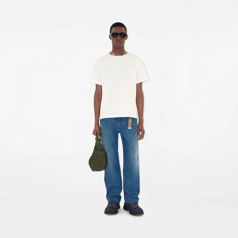 Loose Jeans in Mid blue - Men, Cotton | Burberry® Official