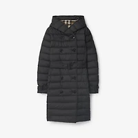 Long Nylon Hooded Puffer Coat in Black - Women | Burberry® Official
