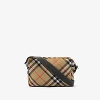 Small Check Crossbody Bag​ in Sand beige - Men | Burberry® Official