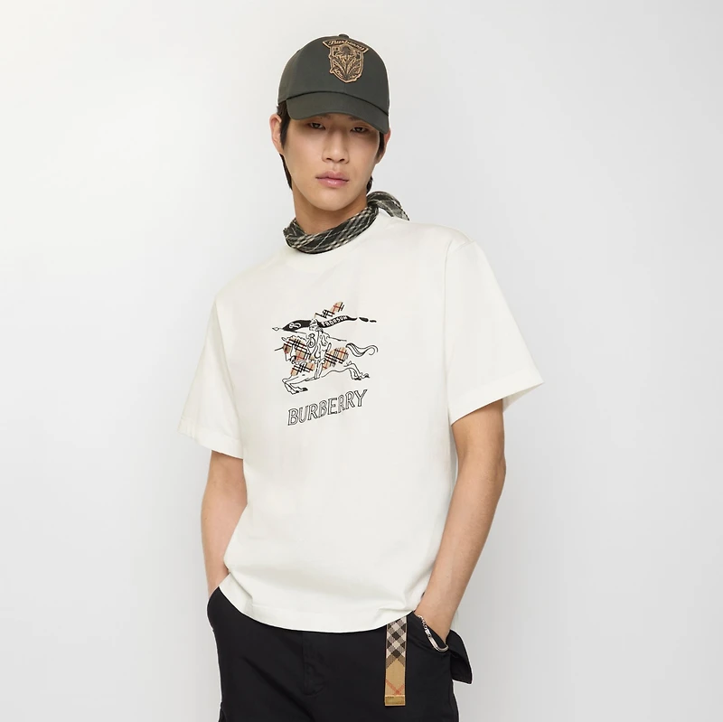 EKD Sketch Cotton T-shirt in Chalk white - Men | Burberry® Official