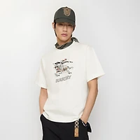 EKD Sketch Cotton T-shirt in Chalk white - Men | Burberry® Official