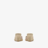 Check Mews Espadrille Mules​ in Mallow pink - Women | Burberry® Official