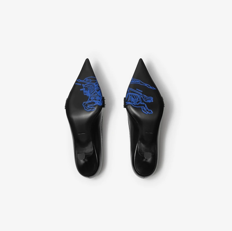 Leather Cotswolds Low Pumps in Black - Women | Burberry® Official