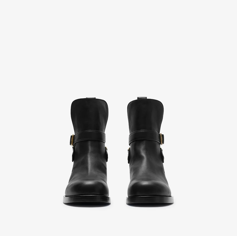 Leather Ledger Jodphur Boots​​ in Black - Men | Burberry® Official