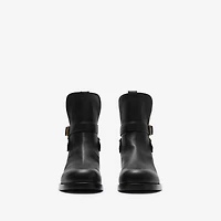 Leather Ledger Jodphur Boots​​ in Black - Men | Burberry® Official