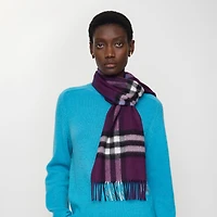 Check Cashmere Scarf in Pansy | Burberry® Official