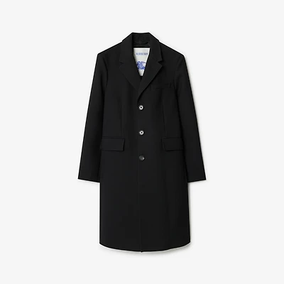 Wool Tailored Coat in Black - Men | Burberry® Official