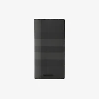 Check Continental Wallet in Charcoal - Men | Burberry® Official