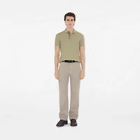 Cotton Polo Shirt in Skylark - Men | Burberry® Official