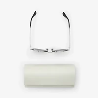 Metal Check Square Sunglasses in Gunmetal grey - Men | Burberry® Official