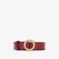Logo Graphic Leather Belt in Antique red - Women | Burberry® Official