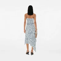 Knot Silk Skirt in Pool - Women | Burberry® Official