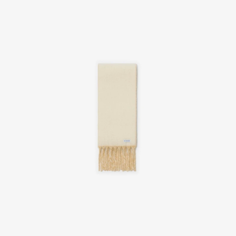 Reversible Logo Alpaca Wool Blend Scarf in Sand beige | Burberry® Official
