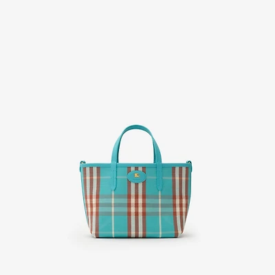Mini Reversible Bloomsbury Tote in Blue/atom blue - Women | Burberry® Official