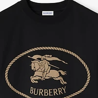 Knight Stamp Cotton T-shirt in Black - Men | Burberry® Official