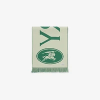 Logo Wool Scarf in Tennis green | Burberry® Official