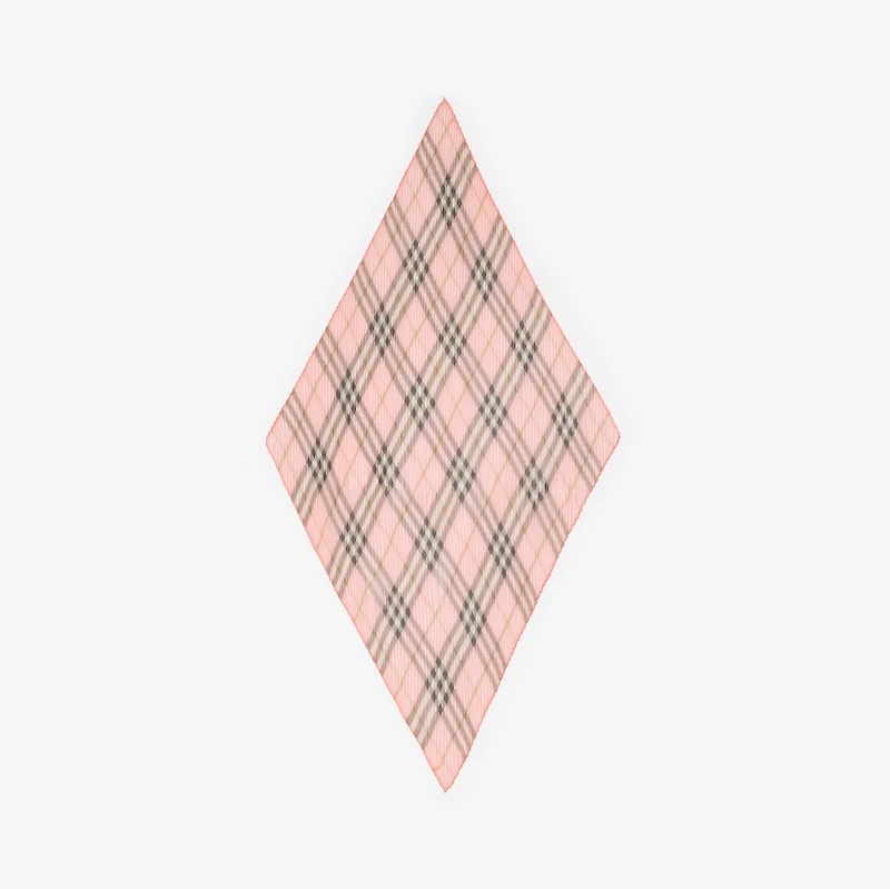 Check Silk Chiffon Scarf in Bow pink | Burberry® Official