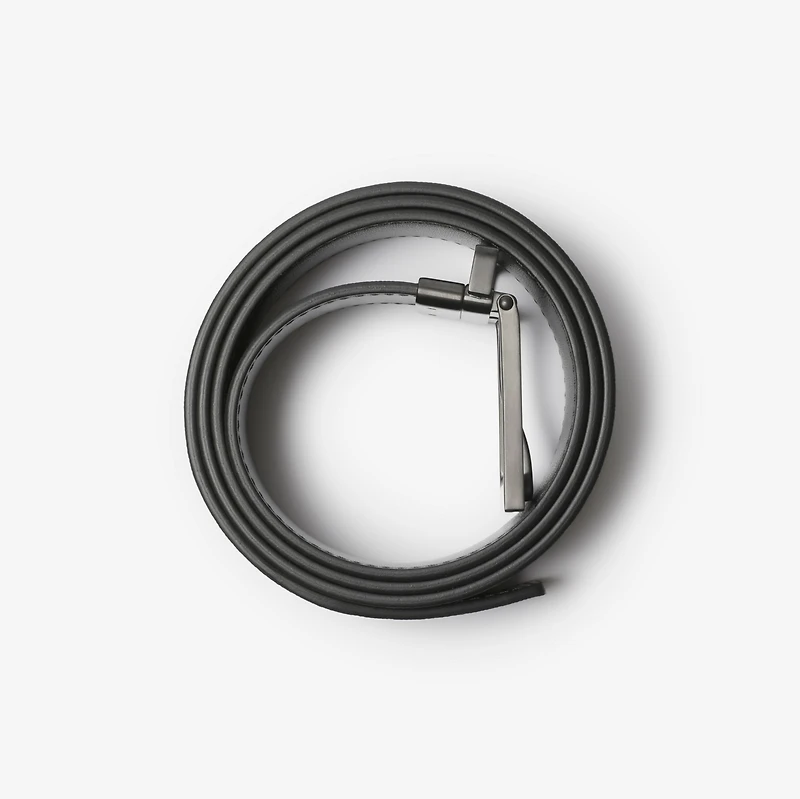 Reversible Check Belt in Charcoal/graphite - Men | Burberry® Official