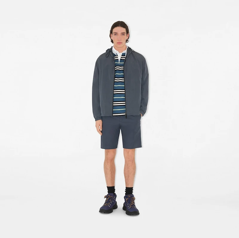 Cotton Chino Shorts in Magnet - Men | Burberry® Official