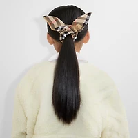 Check Cotton Scrunchie in Sand - Children | Burberry® Official