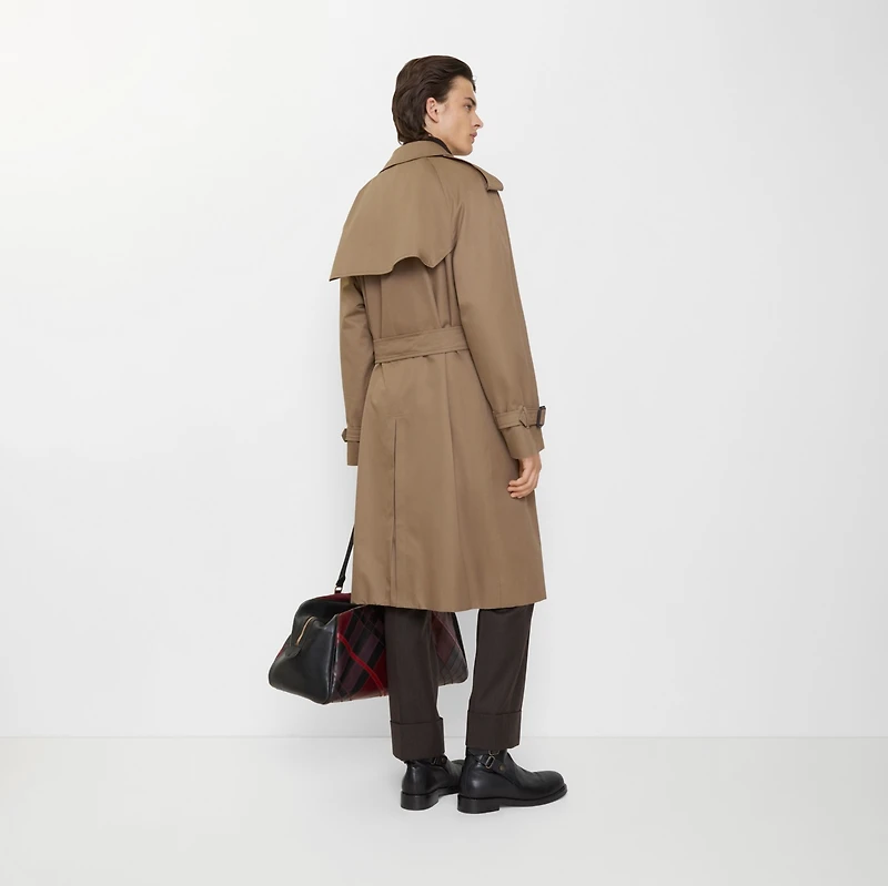Long Gabardine Trench Coat in Clay brown - Men | Burberry® Official