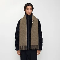 Reversible B Shield Cashmere Scarf in Vole brown | Burberry® Official
