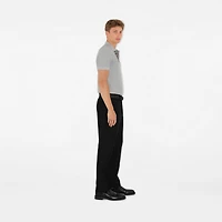 Cotton Polo Shirt in Pale grey melange - Men | Burberry® Official