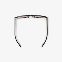 Check Round Sunglasses in Black/check | Burberry® Official