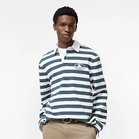 Knight Stamp Cotton Rugby Shirt in Nickel blue/cotton white - Men | Burberry® Official
