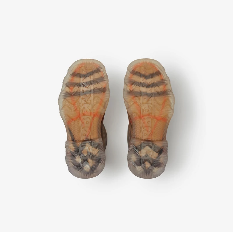 Check Rubber Marsh High Boots in Sand
