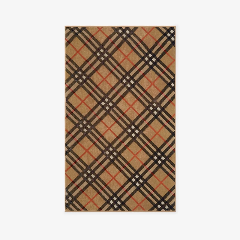 Check Cotton Towel in Sand | Burberry® Official