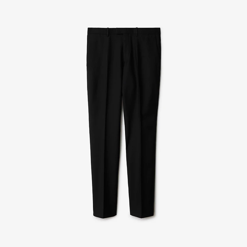 Wool Tailored Trousers in Black - Men | Burberry® Official