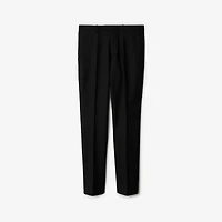 Wool Tailored Trousers in Black - Men | Burberry® Official