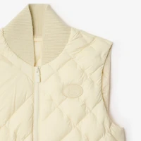 Check-stitch Nylon Gilet in Ceramic white - Women | Burberry® Official