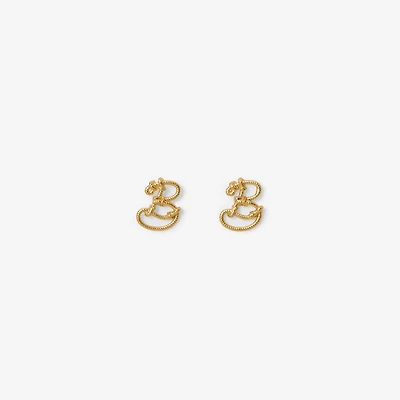 Small Nautical Knot Stud Earrings​ in Gold - Women | Burberry® Official